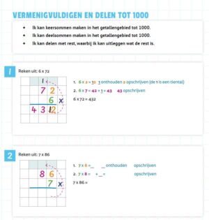 Vermenigvuldigen en delen Oefenboek vervolg - Afbeelding 4