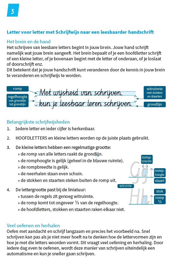 Schrijfwijs, leesbaar leren schrijven - Afbeelding 3