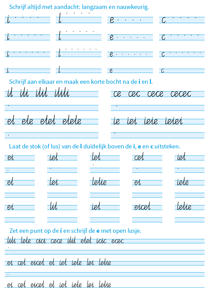 Schrijfwijs, leesbaar leren schrijven - Afbeelding 2